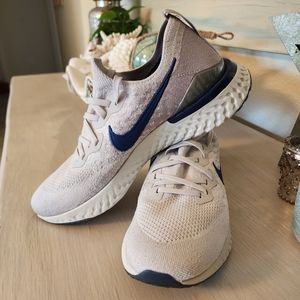 Nike Epic React Flyknit 2 Vast Grey Coastal Blue BQ8928-015 Mens size 10.5